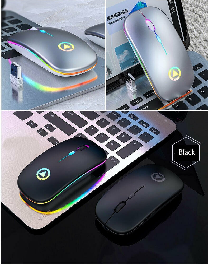 2.4GHz RGB Wireless USB Rechargeable Gaming Mouse - close-up | Tech Advancements