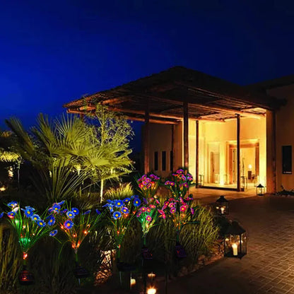 Solar-Powered LED Flower Garden Lights (6-Pack) - Waterproof Outdoor Decor - close-up | Tech Advancements