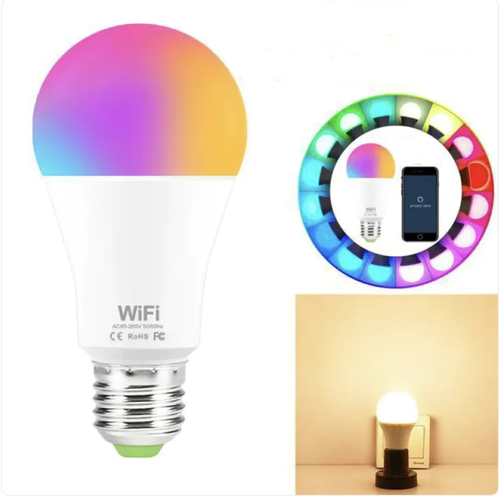 15W WiFi Smart RGB LED Light Bulb - close-up | Tech Advancements