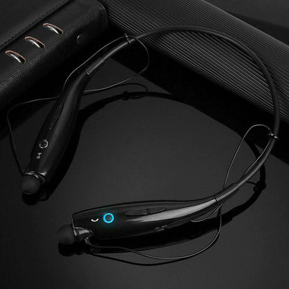 Bluetooth Neckband Wireless Headphones - Stereo Earbuds with Mic for Sports & Calls - close-up | Tech Advancements