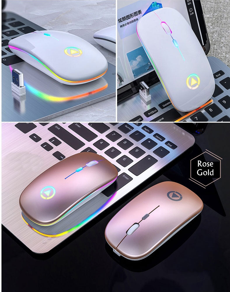 2.4GHz RGB Wireless USB Rechargeable Gaming Mouse - close-up | Tech Advancements