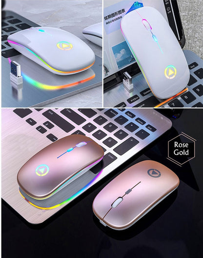2.4GHz RGB Wireless USB Rechargeable Gaming Mouse - close-up | Tech Advancements