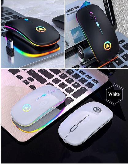 2.4GHz RGB Wireless USB Rechargeable Gaming Mouse - close-up | Tech Advancements