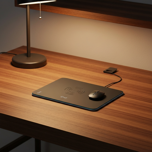 Wireless Charging Mouse Pad - Qi 15W with Wrist Rest - Tech Advance