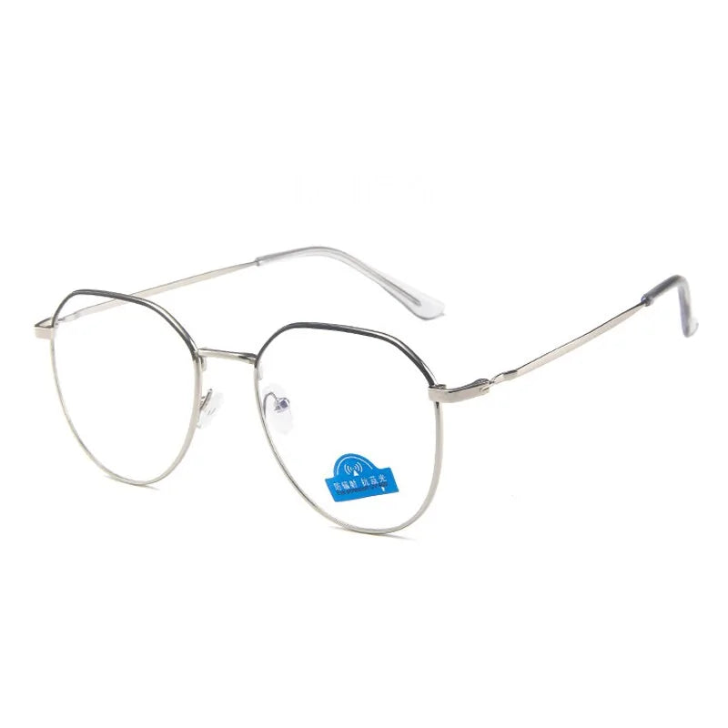 Polygon Metal Anti Blue Light Blocking Glasses - close-up | Tech Advancements