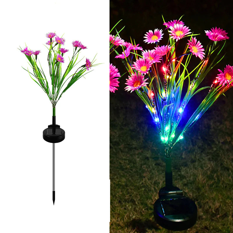 Solar-Powered LED Flower Garden Lights (6-Pack) - Waterproof Outdoor Decor - close-up | Tech Advancements