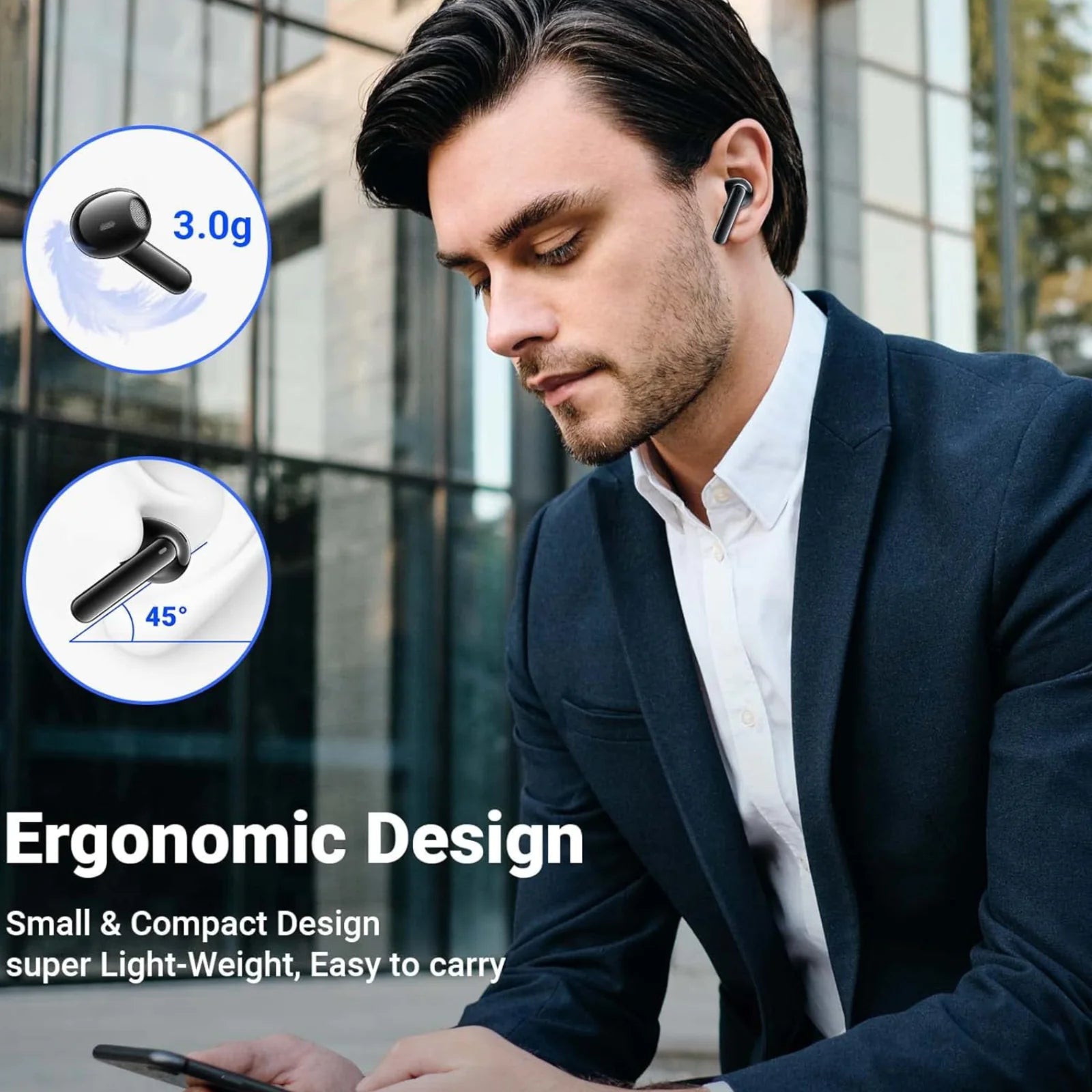 Wireless Bluetooth 5.3 Earbuds - Noise Cancelling TWS - close-up | Tech Advancements