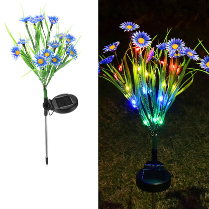 Solar-Powered LED Flower Garden Lights (6-Pack) - Waterproof Outdoor Decor - close-up | Tech Advancements