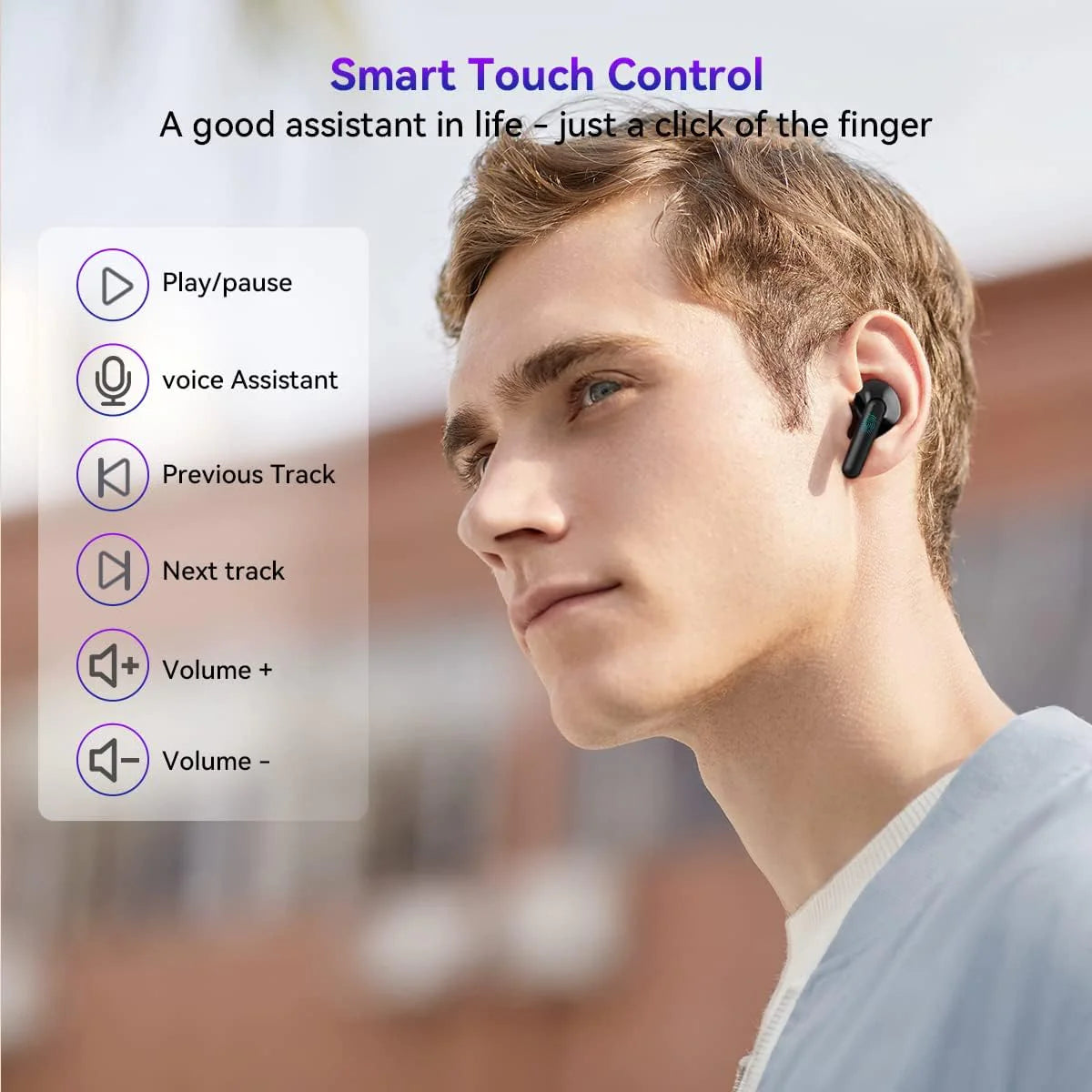 Wireless Bluetooth 5.3 Earbuds - Noise Cancelling TWS - close-up | Tech Advancements