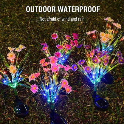 Solar-Powered LED Flower Garden Lights (6-Pack) - Waterproof Outdoor Decor - close-up | Tech Advancements