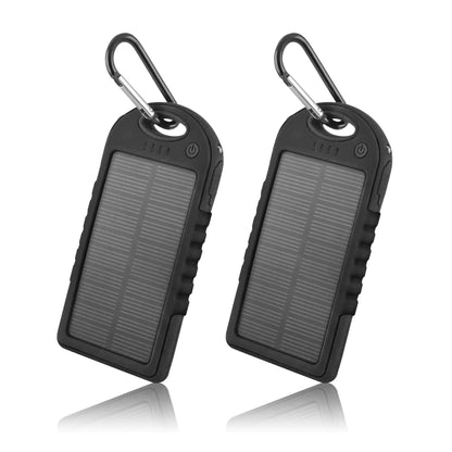 5000mAh Solar Power Bank Phone Charger (2-Pack) - in use | Tech Advancements