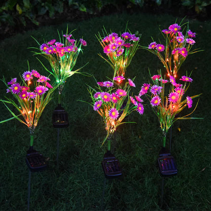 Solar-Powered LED Flower Garden Lights (6-Pack) - Waterproof Outdoor Decor - close-up | Tech Advancements