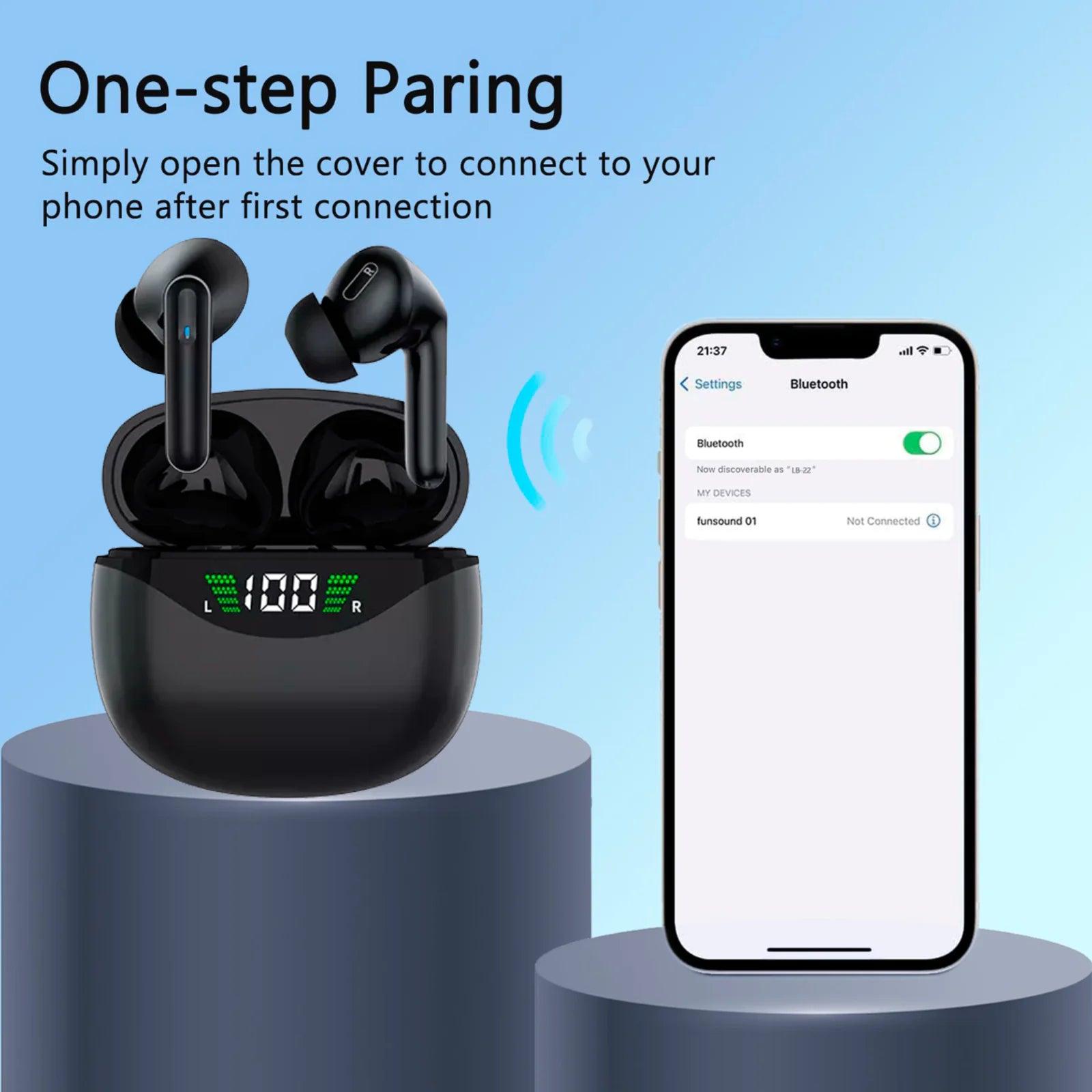 Wireless Bluetooth 5.3 Earbuds - Noise Cancelling TWS - close-up | Tech Advancements