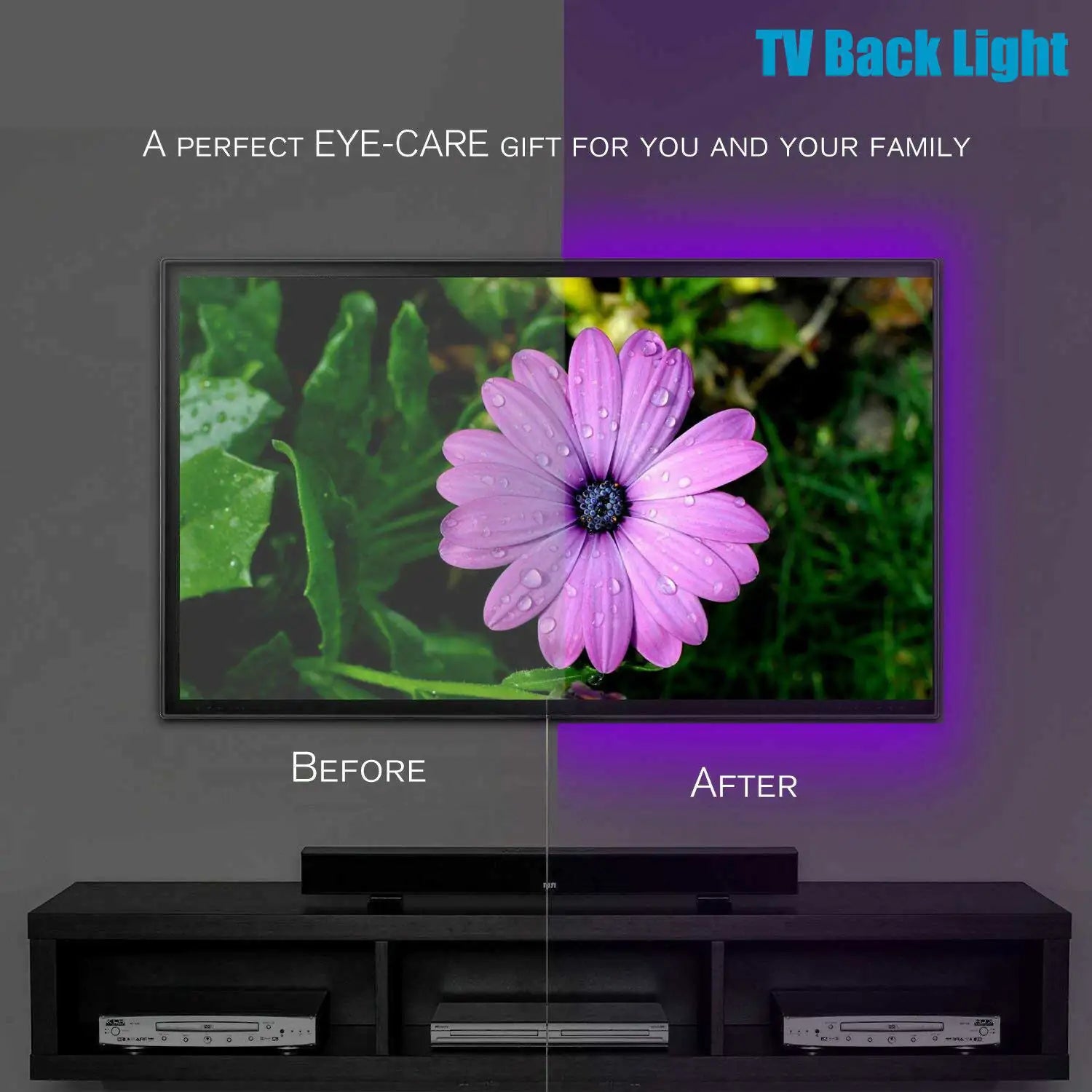 RGB LED Strip Lights - USB TV Backlight with Remote - in use | Tech Advancements