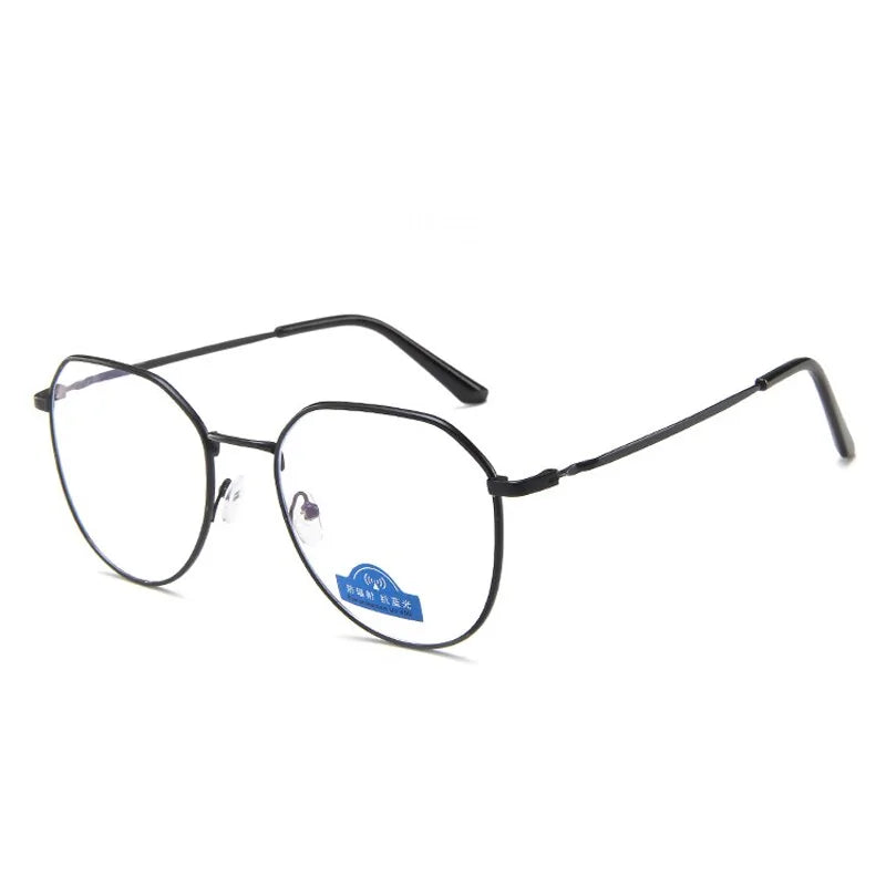 Polygon Metal Anti Blue Light Blocking Glasses - close-up | Tech Advancements