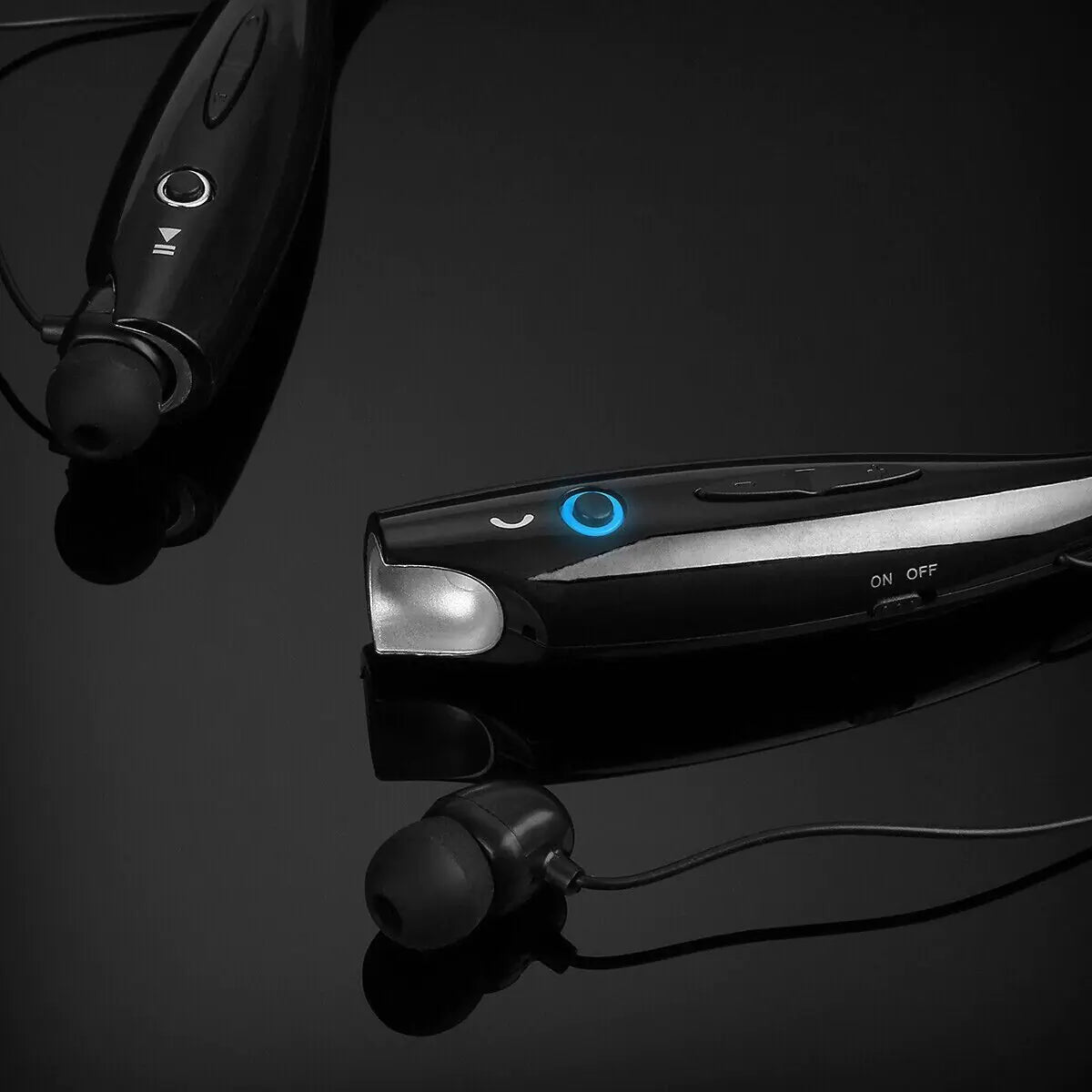 Bluetooth Neckband Wireless Headphones - Stereo Earbuds with Mic for Sports & Calls - close-up | Tech Advancements