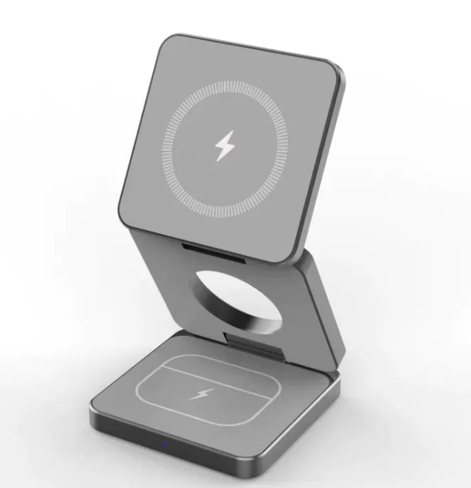 Foldable 3-in-1 Wireless Charging Dock | ZAYNE - close-up | Tech Advancements