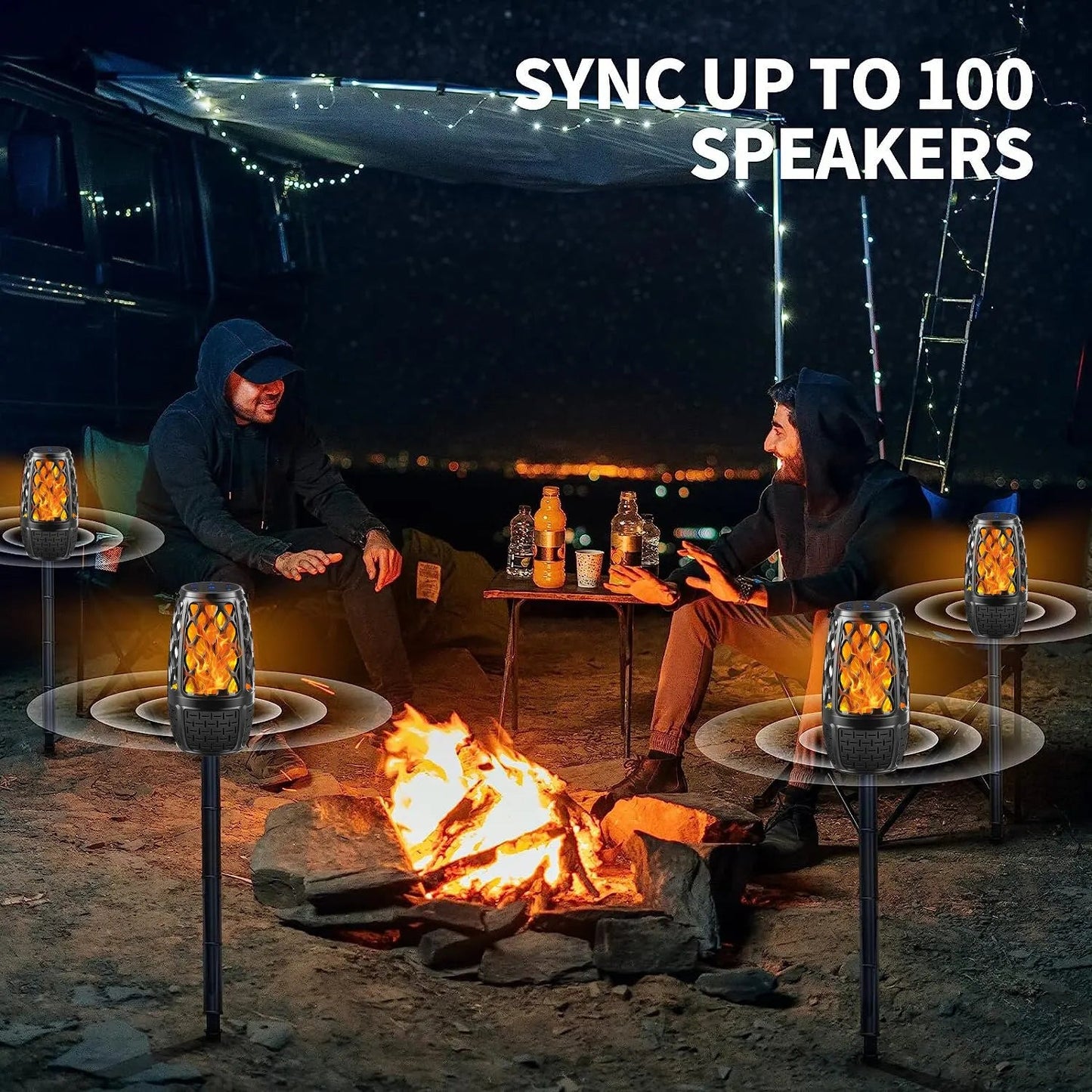 Flame Bluetooth Speaker - Portable & Atmospheric - in use | Tech Advancements