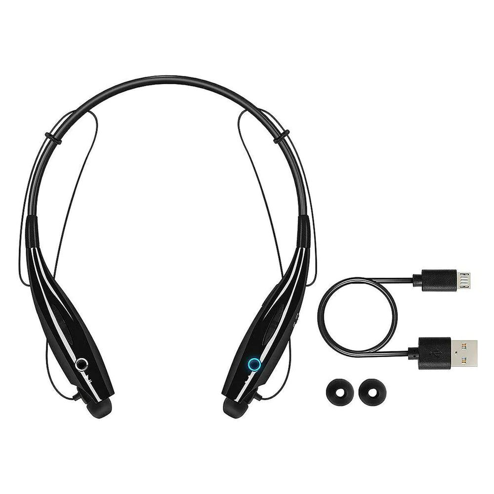 Bluetooth Neckband Wireless Headphones - Stereo Earbuds with Mic for Sports & Calls - close-up | Tech Advancements