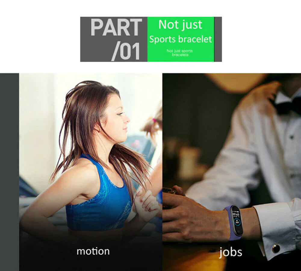 M4 Fitness Tracker Band - Heart Rate & Activity Monitor - close-up | Tech Advancements