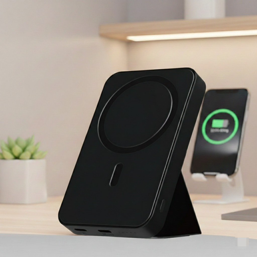 Magnetic Wireless Power Bank - close-up | Tech Advancements