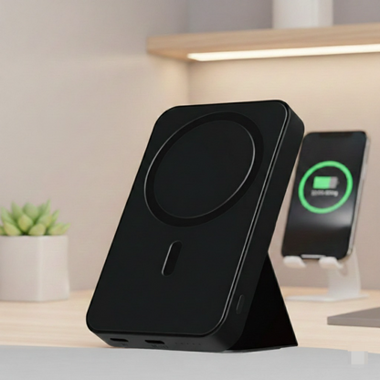 Magnetic Wireless Power Bank - close-up | Tech Advancements