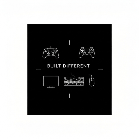 "Built Different" Minimalist Gaming Poster — 18×24 Premium Matte