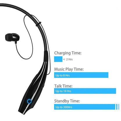 Bluetooth Neckband Wireless Headphones - Stereo Earbuds with Mic for Sports & Calls - close-up | Tech Advancements