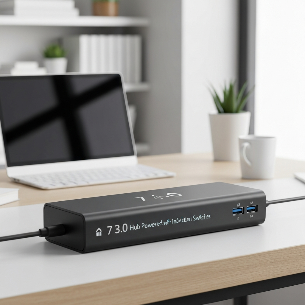 USB 3.0 Hub - 7 Port Powered with Individual Switches | Tech Advancements Australia