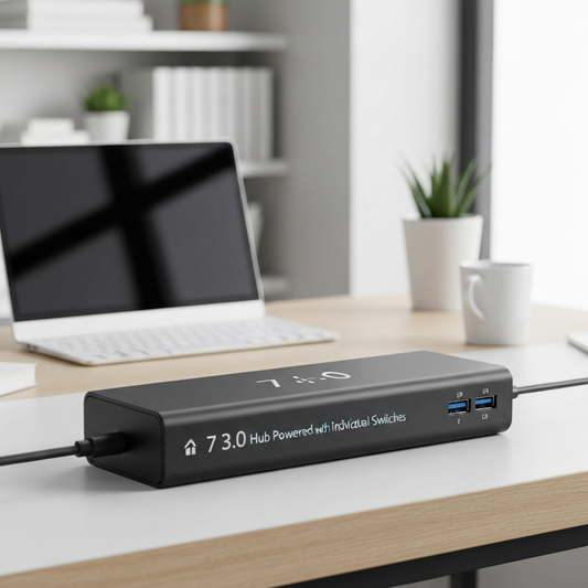 USB 3.0 Hub - 7 Port Powered with Individual Switches | Tech Advancements Australia