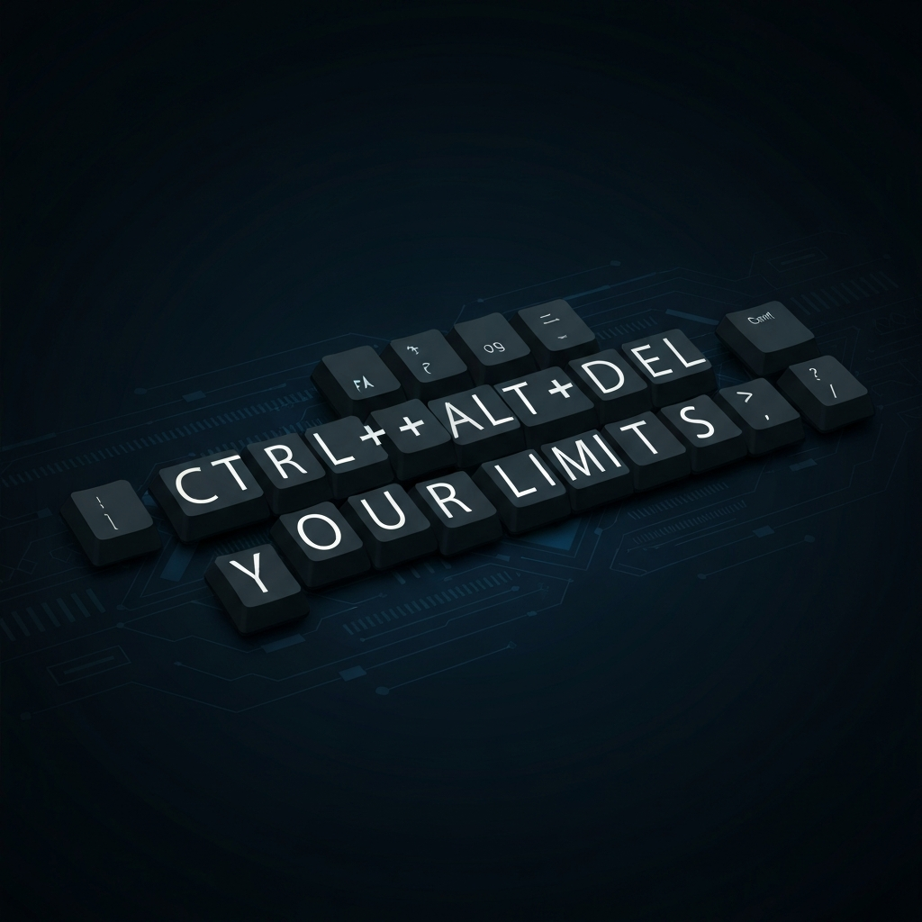 "Ctrl+Alt+Delete Your Limits" Tech Motivational Poster — 18×24