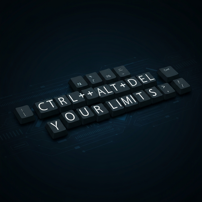 "Ctrl+Alt+Delete Your Limits" Tech Motivational Poster — 18×24