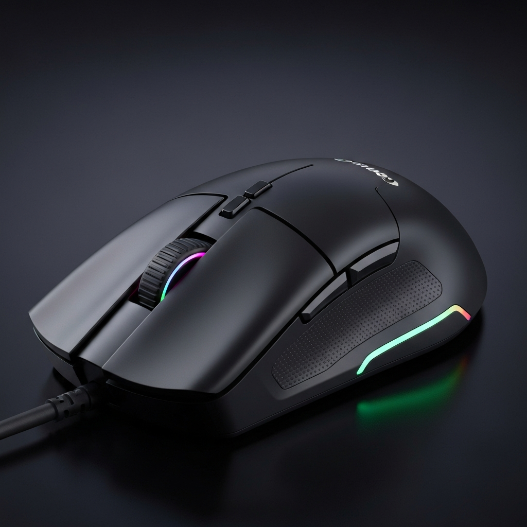 2.4GHz RGB Wireless USB Rechargeable Gaming Mouse - detail close-up photo