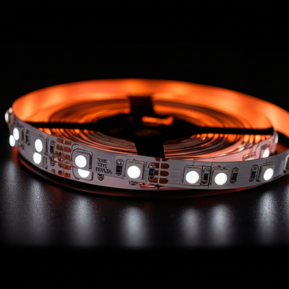 RGB LED Strip Lights - USB TV Backlight with Remote - detail close-up photo