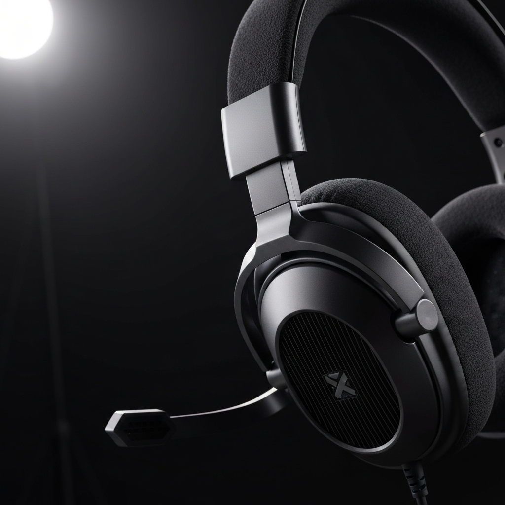 7.1 Surround Sound Gaming Headset with Noise-Cancelling Mic - detail close-up photo