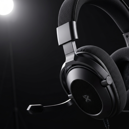 7.1 Surround Sound Gaming Headset with Noise-Cancelling Mic - detail close-up photo