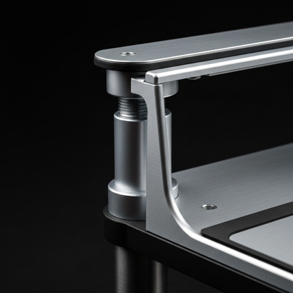 Ergonomic Laptop Stand - Adjustable Height Aluminum Riser - detail close-up photo