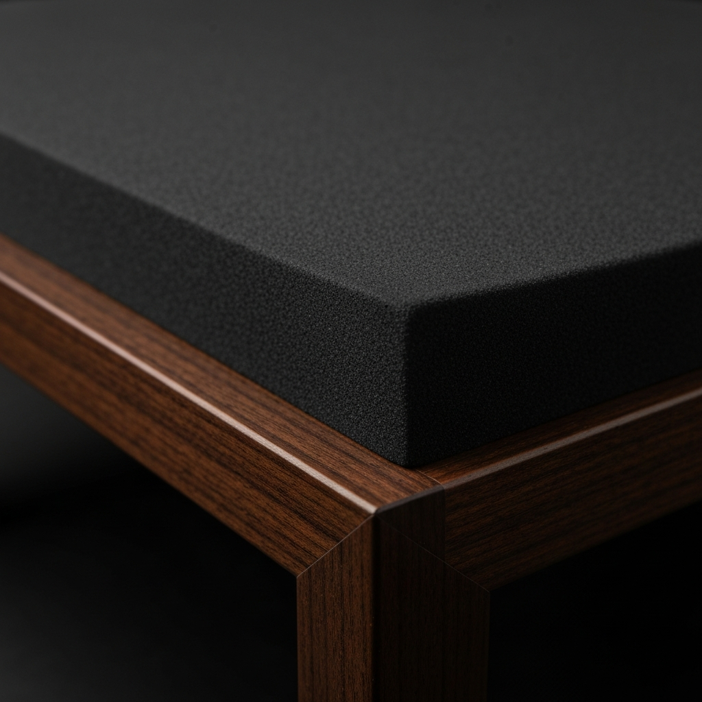 Ergonomic Foot Rest Under Desk - Adjustable Height Memory Foam - detail close-up photo