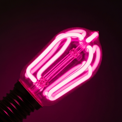 "Game Over? Try Again." Neon Typography Gaming Poster — 18×24 - detail close-up photo