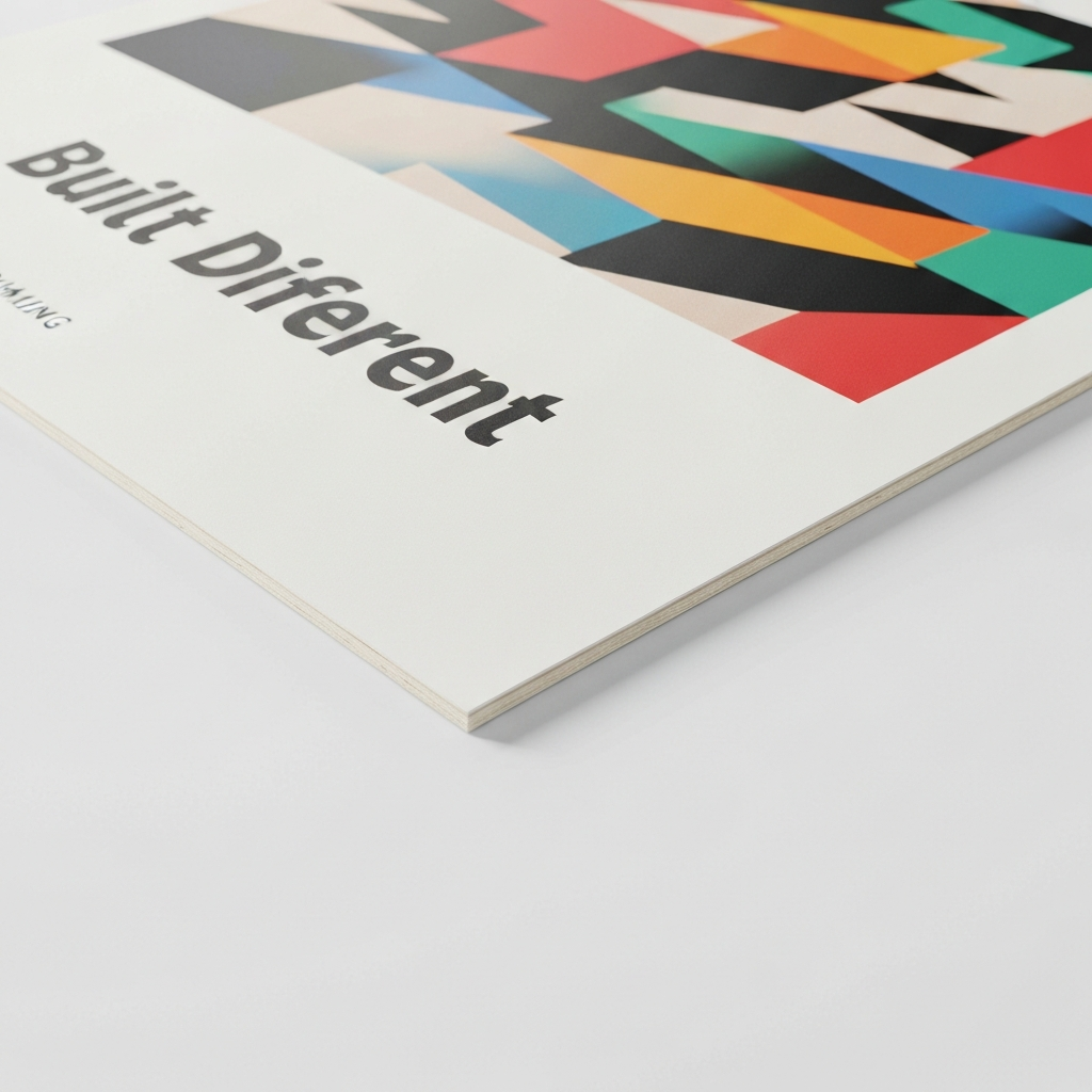 "Built Different" Minimalist Gaming Poster — 18×24 Premium Matte - detail close-up photo