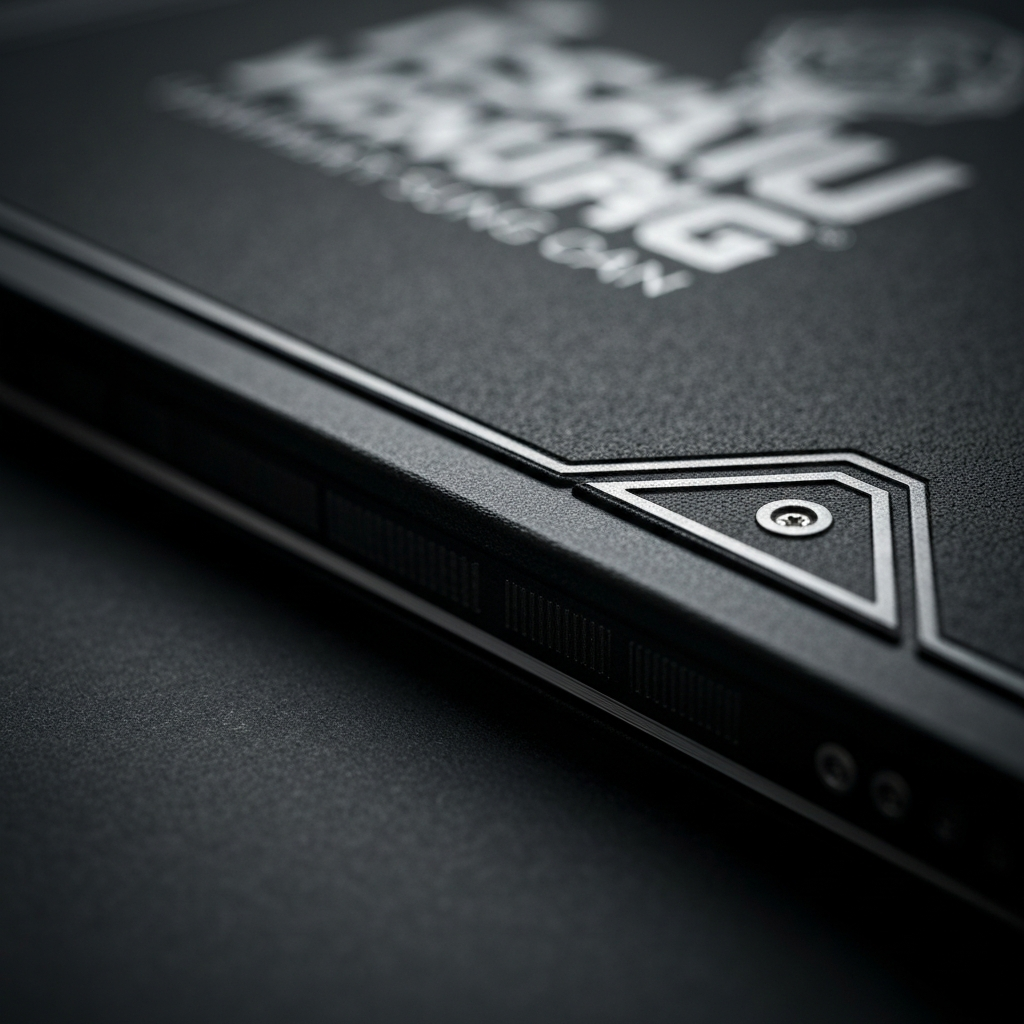 "Respawn" Gaming Hardcover Notebook — A5 Lined Journal - detail close-up photo