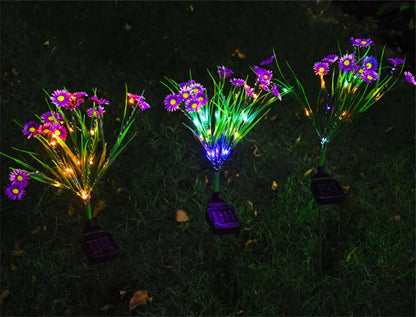 Solar-Powered LED Flower Garden Lights (6-Pack) - Waterproof Outdoor Decor - close-up | Tech Advancements