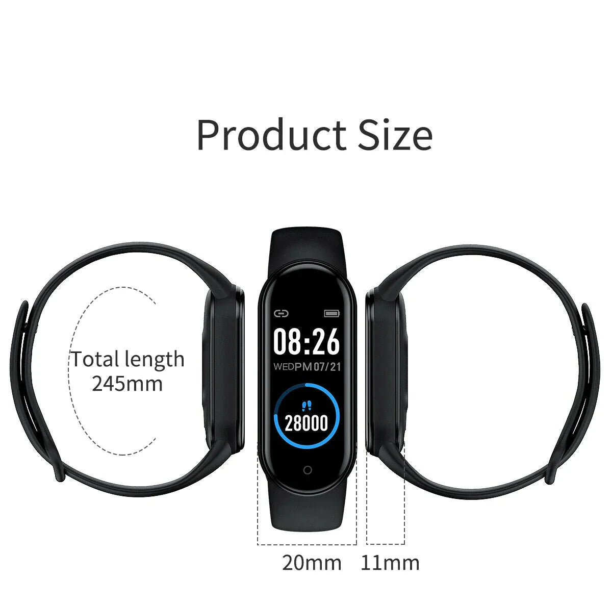 M4 Fitness Tracker Band - Heart Rate & Activity Monitor - close-up | Tech Advancements