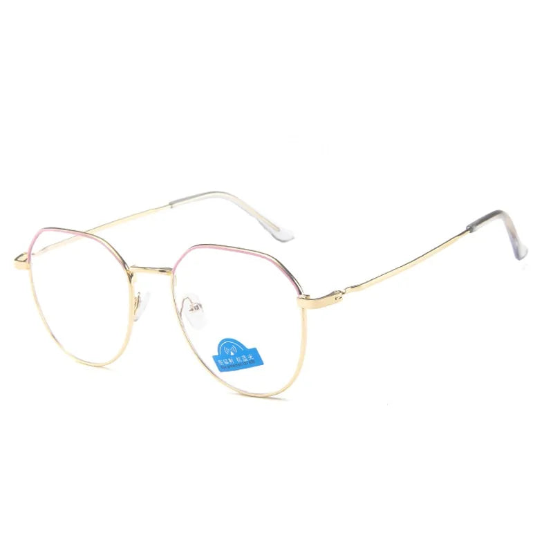 Polygon Metal Anti Blue Light Blocking Glasses - close-up | Tech Advancements