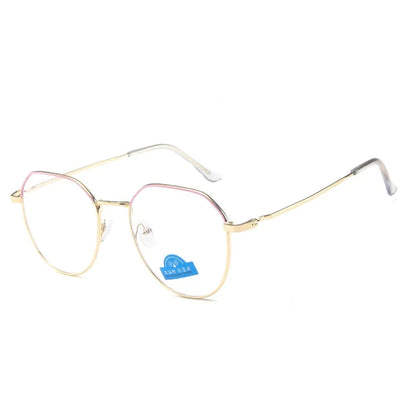 Polygon Metal Anti Blue Light Blocking Glasses - close-up | Tech Advancements