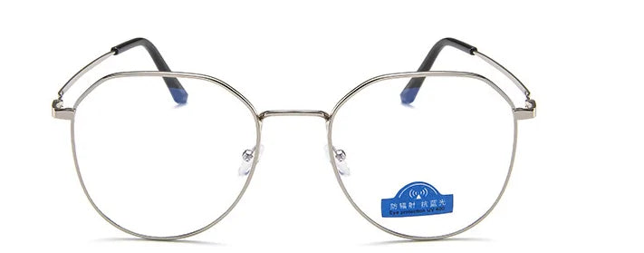 Polygon Metal Anti Blue Light Blocking Glasses - close-up | Tech Advancements