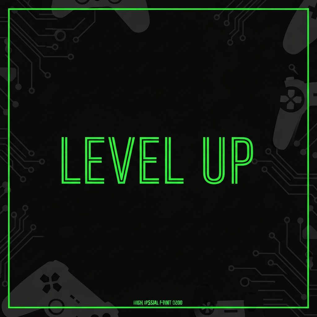 "Level Up" Gaming Motivational Poster — 18×24 Premium Matte