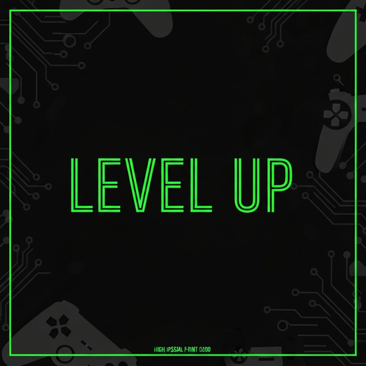 "Level Up" Gaming Motivational Poster — 18×24 Premium Matte