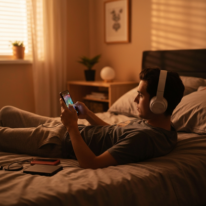 Foldable Bluetooth Gaming Headset - Wireless with Noise-Cancelling Mic - lifestyle product photo