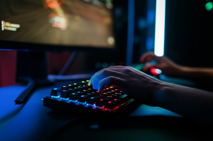 RGB Mechanical Gaming Keyboard - 87 Keys with Blue Switches - lifestyle product photo